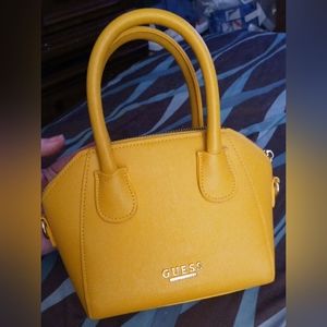 Mini GUESS Handbag-Mustard Yellow